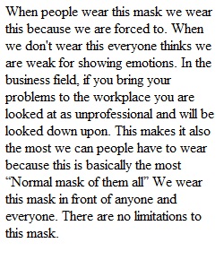 Self-Esteem Mask Assignment